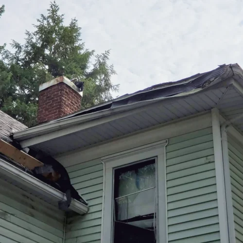 Storm Damage work by Voorhees Siding & Windows